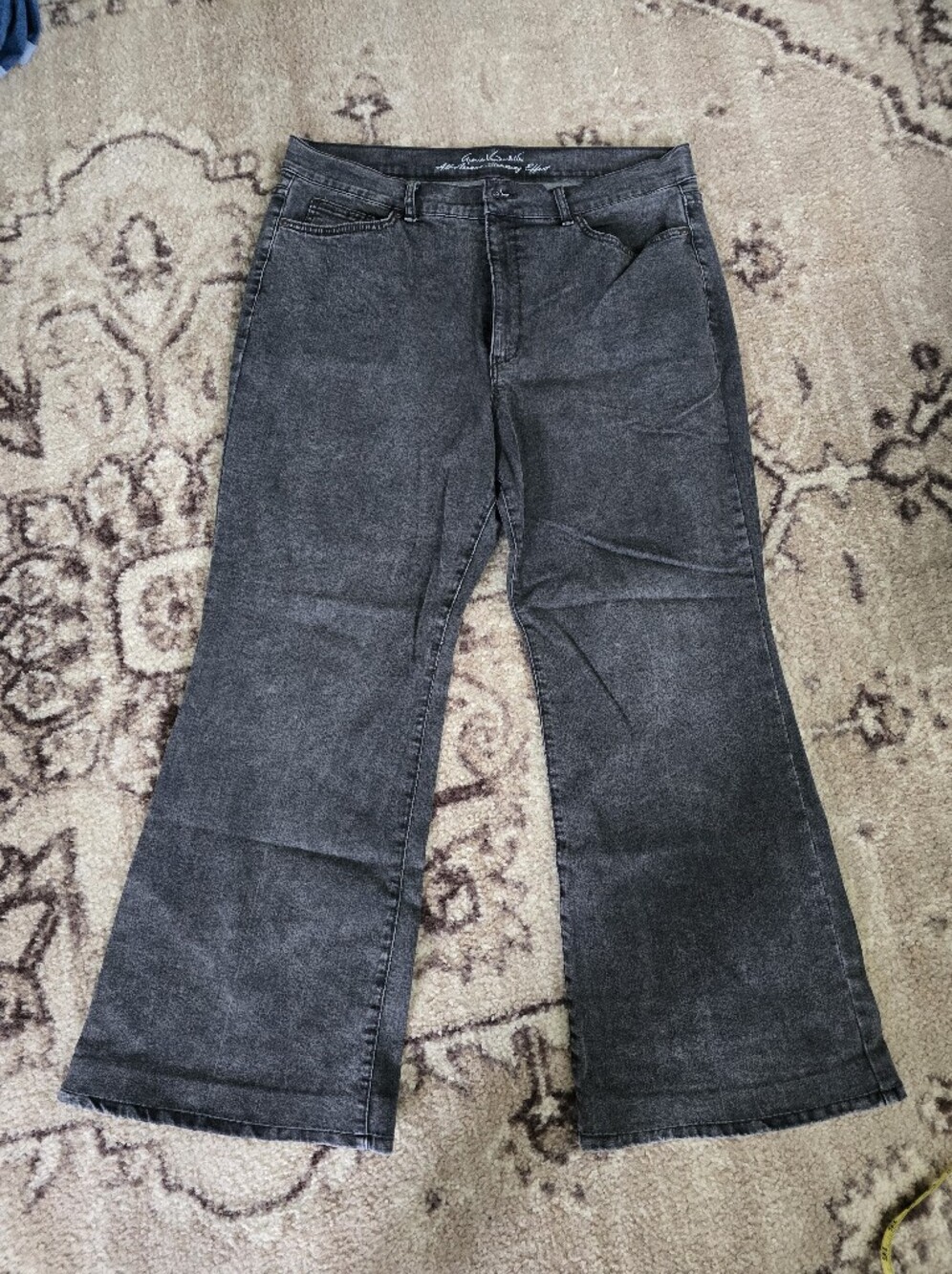 Gloria Vanderbilt Black Wash Wide Leg Jeans